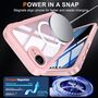 f�r Apple iPhone 17e / 16e MagSafe 360 Grad Hybrid Tasche Bumper Rosa