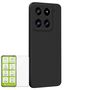 F�r Xiaomi 15 Silikon TPU Schutz Handy H�lle Schwarz + H9 Hart Glas