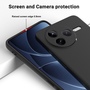F�r Xiaomi Poco F7 Pro Silikon TPU Schutz H�lle Cover Flexibel Schwarz