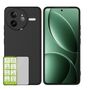 F�r Xiaomi Poco F7 Ultra Silikon TPU Schutz H�lle Schwarz + Hart Glas
