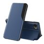 F�r Apple iPhone 16e Magnetische Flip H�lle Side Window View Case Blau