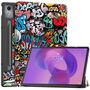 Fr Lenovo Idea Tab Pro 3folt WakeUP Smart Cover Tasche Hlle Graffiti