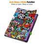 Fr Lenovo Idea Tab Pro 3folt WakeUP Smart Cover Tasche Hlle Graffiti