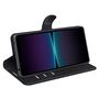 F�r Sony Xperia 1 VII Kunstleder Book Wallet Tasche H�lle Schwarz
