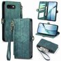Fr Google Pixel 9a Kunstleder Design Zipper Book Wallet Tasche Grn
