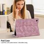 F�r Samsung Galaxy Tab A9 Plus Rhombus Muster Kunstleder Tasche Rosa