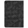 Fr Samsung Galaxy Tab A9 Plus Rhombus Kunstleder Tasche Schwarz