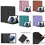 F�r Tablet Elegante aufstellbare Rhombus Muster Design Kunstleder H�lle Tasche
