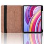 F�r Xiaomi Redmi Pad Pro 12.1 Rhombus Muster Kunstleder Tasche Braun