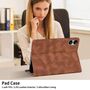 F�r Xiaomi Redmi Pad Pro 12.1 Rhombus Muster Kunstleder Tasche Braun