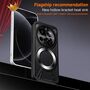 F�r Xiaomi 15 Ultra Design Metall Silikon MagSafe K�hl H�lle Schwarz