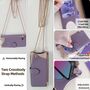 F�r Samsung Galaxy A56 Design Crossbody Kette Kunstleder Tasche Lila