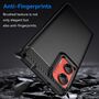 F�r Motorola Moto G35 Carbon Brushed Design Textur TPU H�lle Schwarz