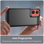 F�r Motorola Moto G35 Carbon Brushed Design Textur TPU H�lle Schwarz