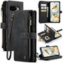 F�r Google Pixel 9a Kunstleder Multifunktion C30 Wallet Tasche Schwarz