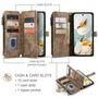 F�r Google Pixel 9a Kunstleder Multifunktion C30 Wallet Tasche Braun