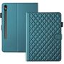 F�r Samsung Galaxy Tab S10 FE Plus Design Kunstleder H�lle Gr�n