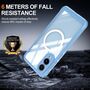 F�r Samsung Galaxy S25 Edge MagSafe Body Hybrid Tasche Bumper Blau