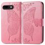F�r Google Pixel 9a Kunstleder Schmetterling Handy Tasche H�lle Pink