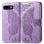 Fr Google Pixel 9a Kunstleder Schmetterling Tasche Hlle Hell-Lila