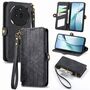 F�r Nothing Phone 3a Pro Kunstleder Design Zipper H�lle Tasche Schwarz