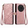 F�r Nothing Phone 3a Pro Kunstleder Design Zipper H�lle Tasche Rosa