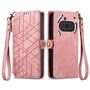 F�r Nothing Phone 3a Kunstleder Design Zipper Book H�lle Tasche Rosa