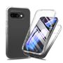 F�r Google Pixel 9a 360 Grad H�lle Transparent Farbverlauf Schwarz
