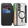 F�r Samsung Galaxy A56 5G Magsafe RFID Kunstleder Schutz H�lle Schwarz