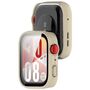 F�r Huawei Watch Fit 4 Kunststoff Watch PC H�lle + 9H Hart Glas Beige