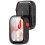 F�r Huawei Watch Fit 4 Kunststoff PC H�lle + 9H Hart Glas Schwarz