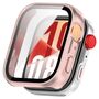 F�r Huawei Watch Fit 4 Kunststoff PC Schutz H�lle + 9H Hart Glas Rosa
