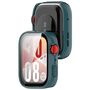 F�r Huawei Watch Fit 4 Pro Kunststoff Schutz H�lle + 9H Hart Glas Gr�n