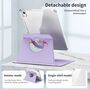 F�r Apple iPad 11. Gen 2025 / 10.9 2022 360 Grad Acryl H�lle Lila