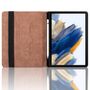 F�r Samsung Galaxy Tab A9 Rhombus Muster Kunstleder H�lle Braun