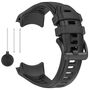 F�r Garmin Instinct 3 AMOLED / Solar 45mm Silikon Ersatz Band Schwarz