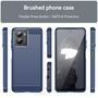 F�r HMD Fusion / Fusion X1 Carbon Brushed Textur Design TPU H�lle Blau