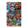 F�r Lenovo Tab One / Tab K9 3folt Wake Smart Cover H�lle Graffiti