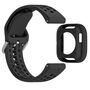 F�r Amazfit Bip 6 Silikon Schutzh�lle mit integriertem Armband Schwarz