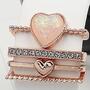 Smartwatch Deko-Ringe Herz Rosegold Metall 4er Set 21?mm Zubeh�r f�r Armb�nder