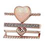 Smartwatch Deko-Ringe Herz Rosegold Metall 4er Set 21?mm Zubeh�r f�r Armb�nder