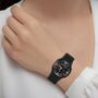 F�r Samsung Galaxy Watch 8 / 8 Classic / Ultra 2 Nylon Armband Schwarz