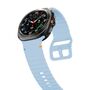 F�r Samsung Galaxy Watch 8 / 8 Classic Silikon Armband Blau Gr��e: L