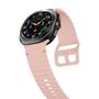 F�r Samsung Galaxy Watch 8 / 8 Classic Silikon Armband Rosa Gr��e: L