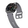 F�r Samsung Galaxy Watch 8 / 8 Classic Silikon Armband Grau Gr��e: L
