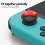 F�r Nintendo Switch 2 Silikon 6 in 1 Joystick Kappen Set Orange / Blau