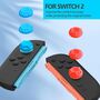 Fr Nintendo Switch 2 Silikon 6 in 1 Joystick Kappen Set Schwarz Wei