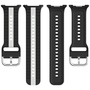 F�r Samsung Galaxy Watch 8 / 8 Two Color Silikon Armband Blau / Wei�