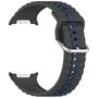 F�r Samsung Galaxy Watch 8 / 8 Two Color Silikon Armband Grau / Blau