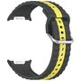 F�r Samsung Galaxy Watch 8 / 8 Two Color Silikon Armband Grau / Gelb
